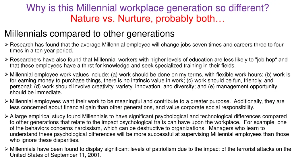 why is this millennial workplace generation