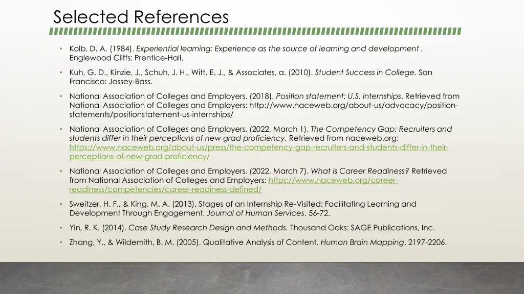 selected references