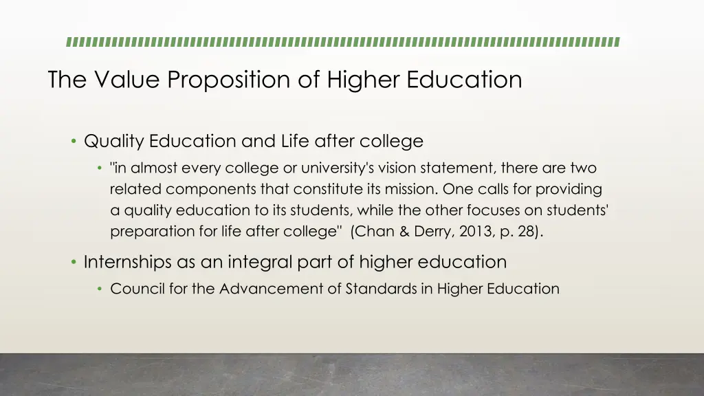 the value proposition of higher education