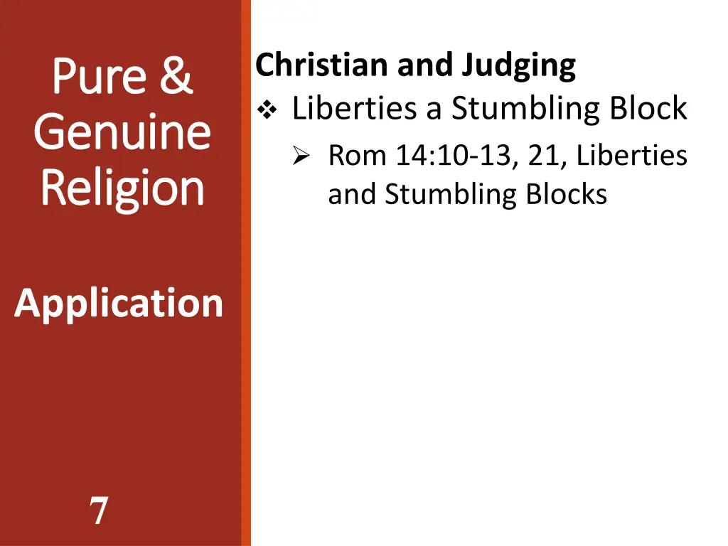 christian and judging liberties a stumbling block