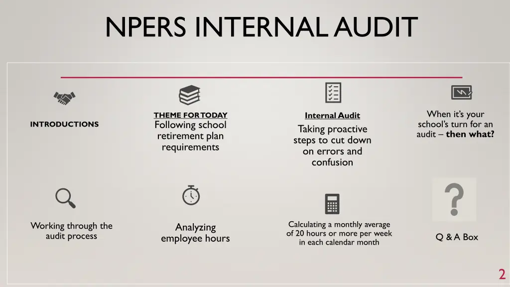 npers internal audit