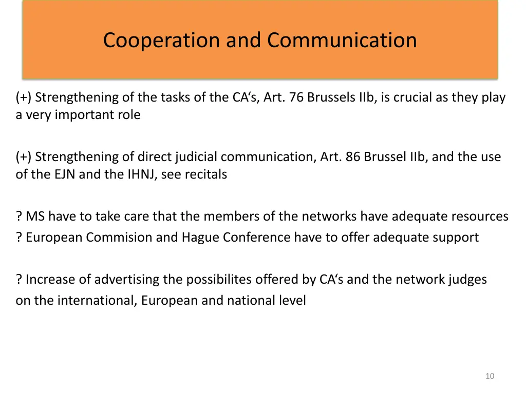 cooperation and communication