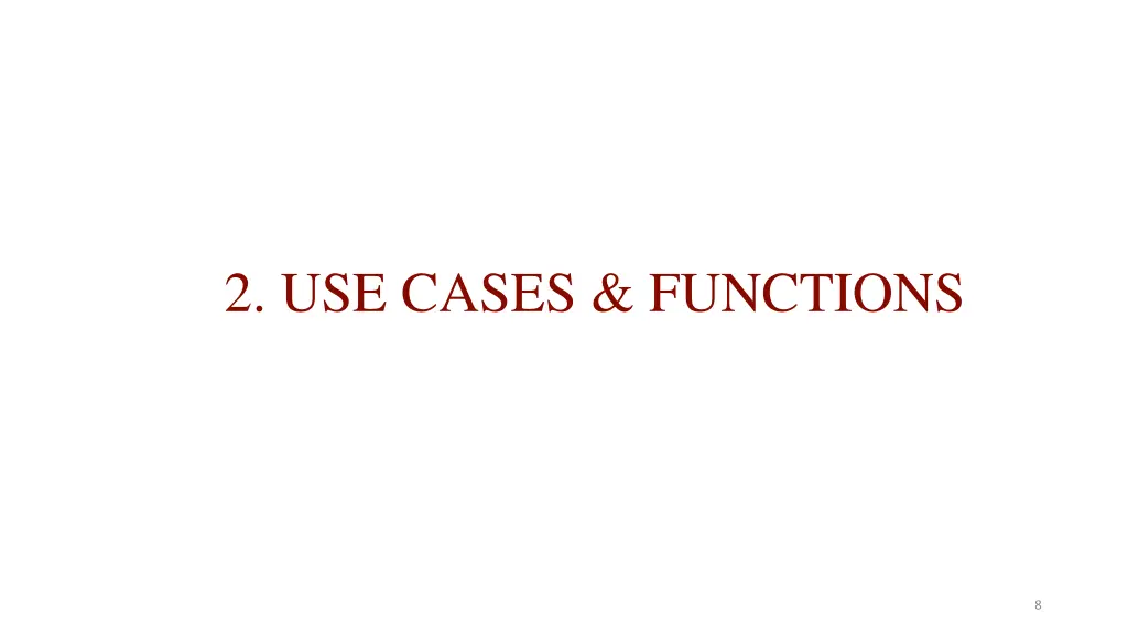 2 use cases functions