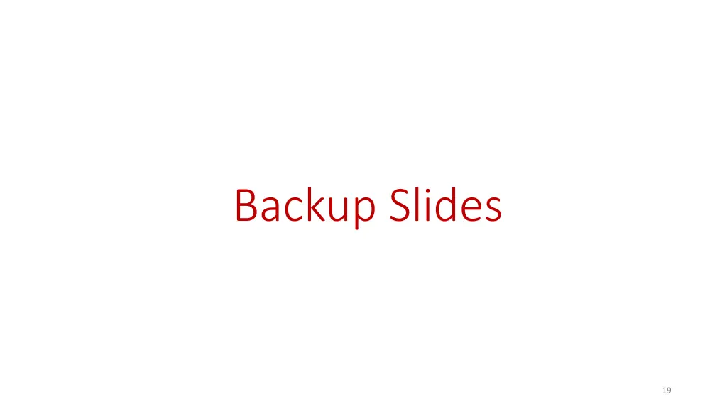 backup slides