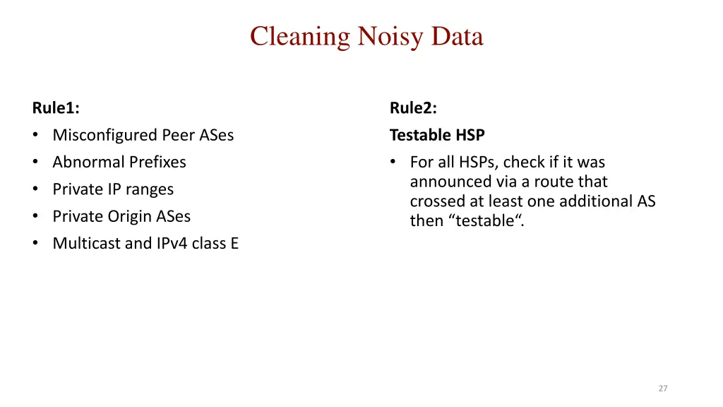 cleaning noisy data