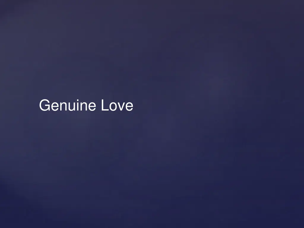 genuine love