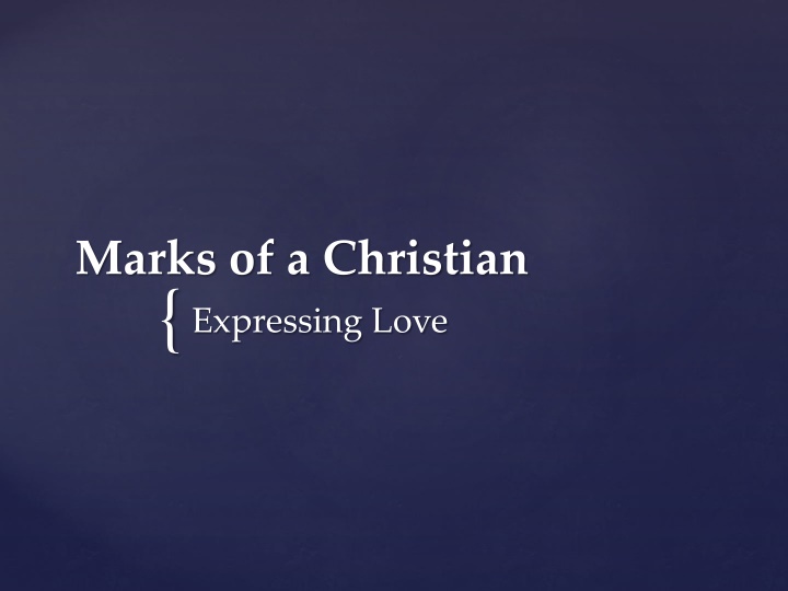 marks of a christian