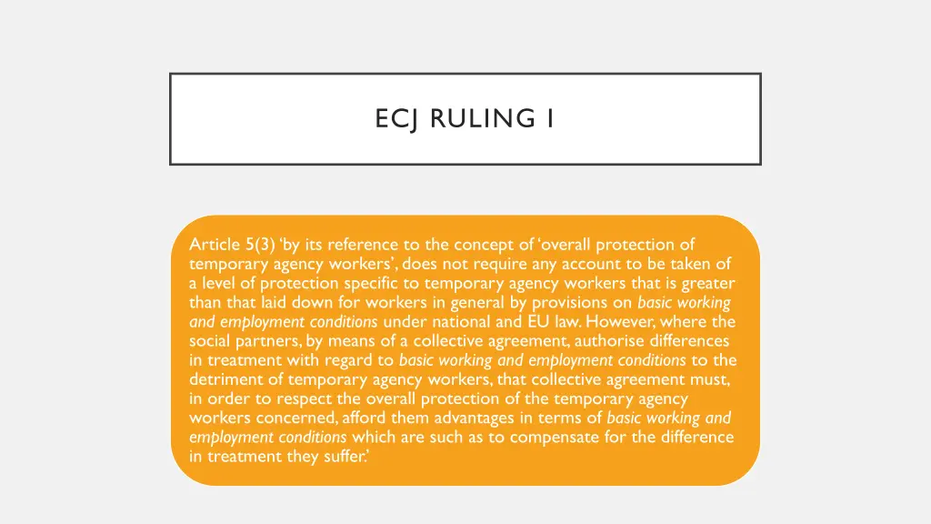 ecj ruling i