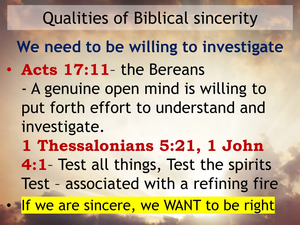 qualities of biblical sincerity 2