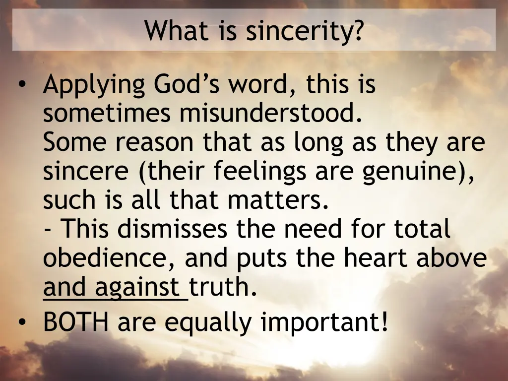 what is sincerity 2