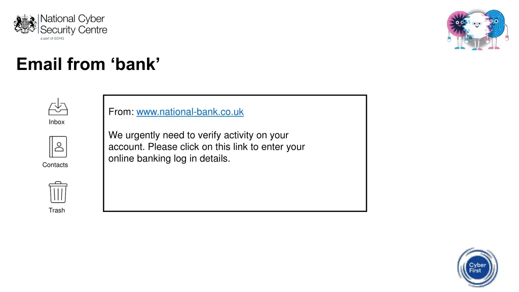 email from bank