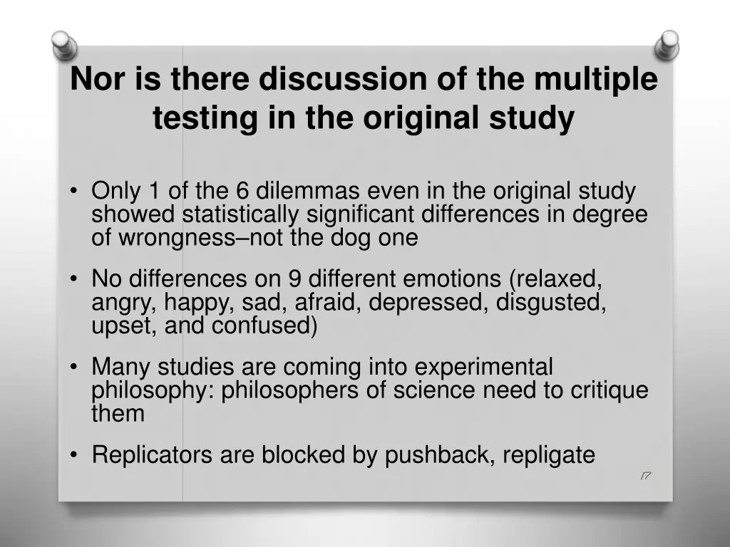 nor is there discussion of the multiple testing