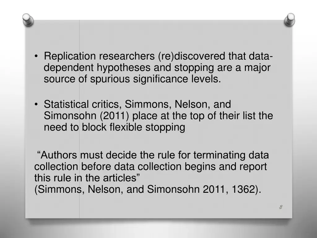 replication researchers re discovered that data