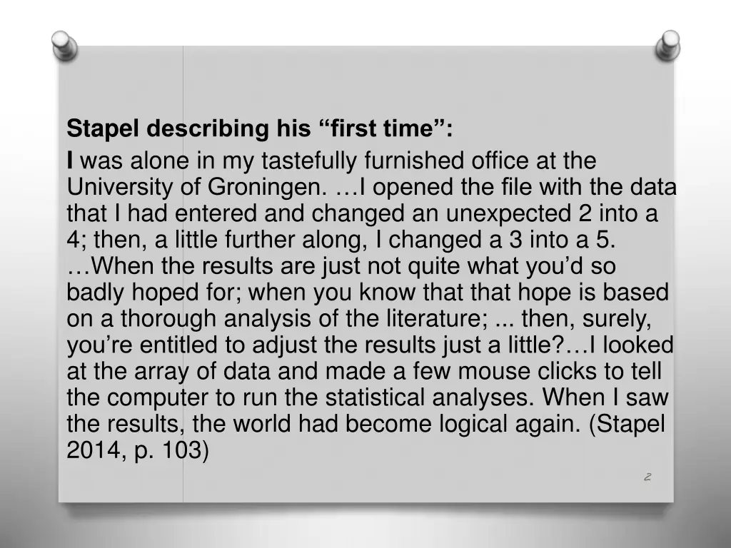 stapel describing his first time i was alone