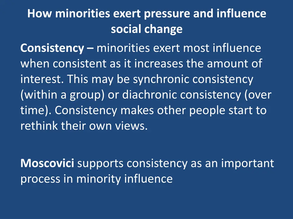 how minorities exert pressure and influence