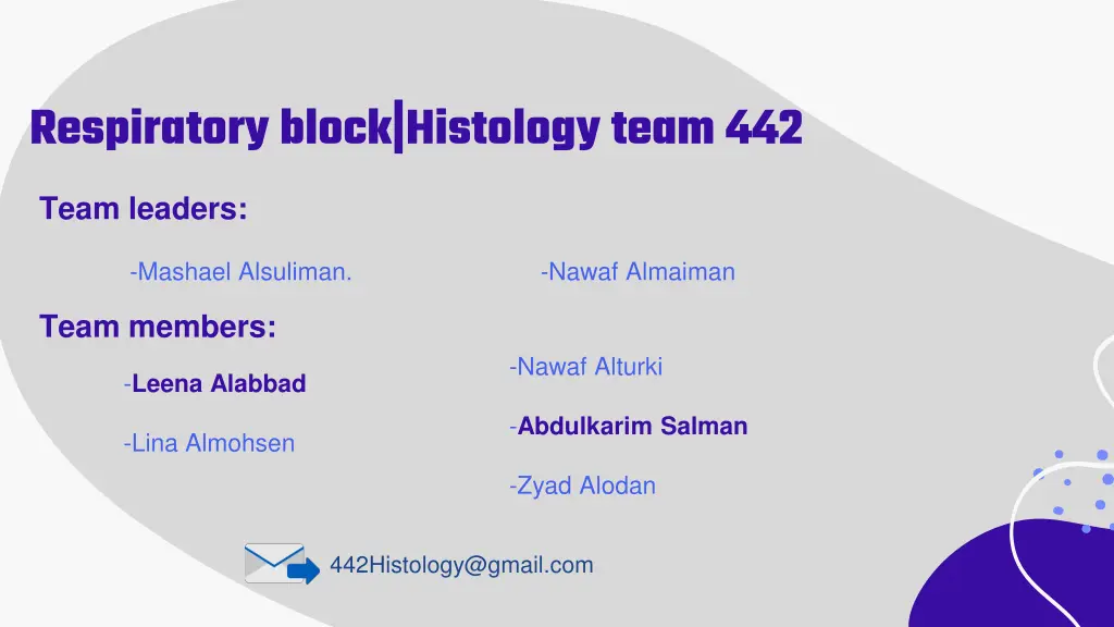 respiratory block histology team 442