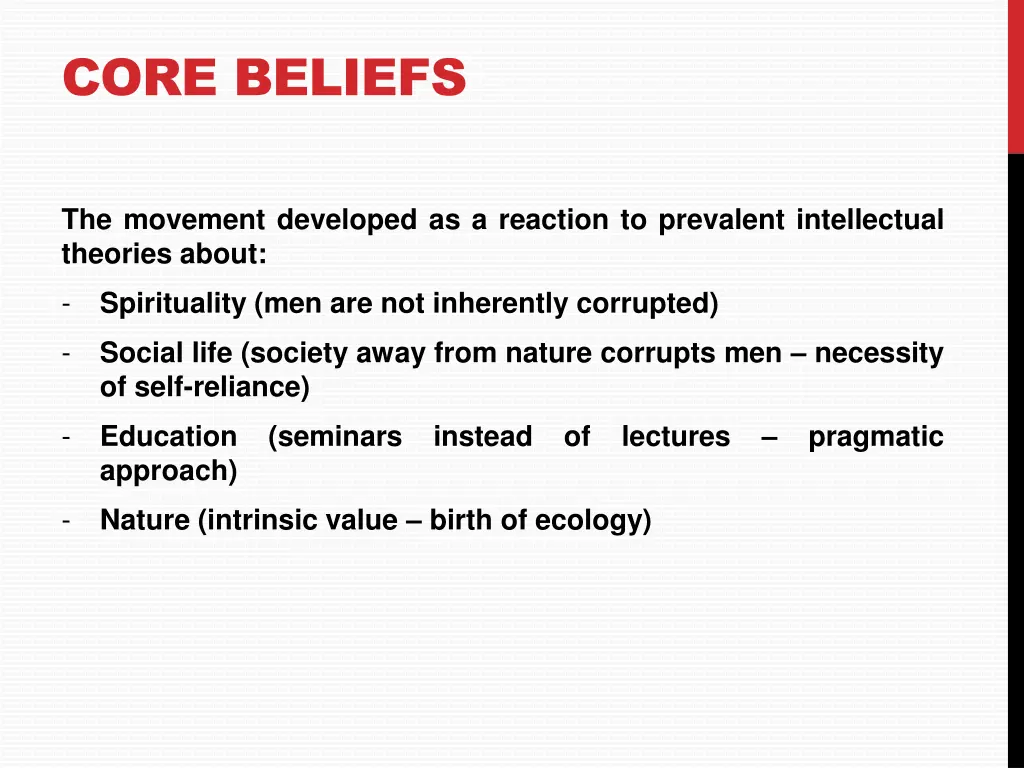 core beliefs