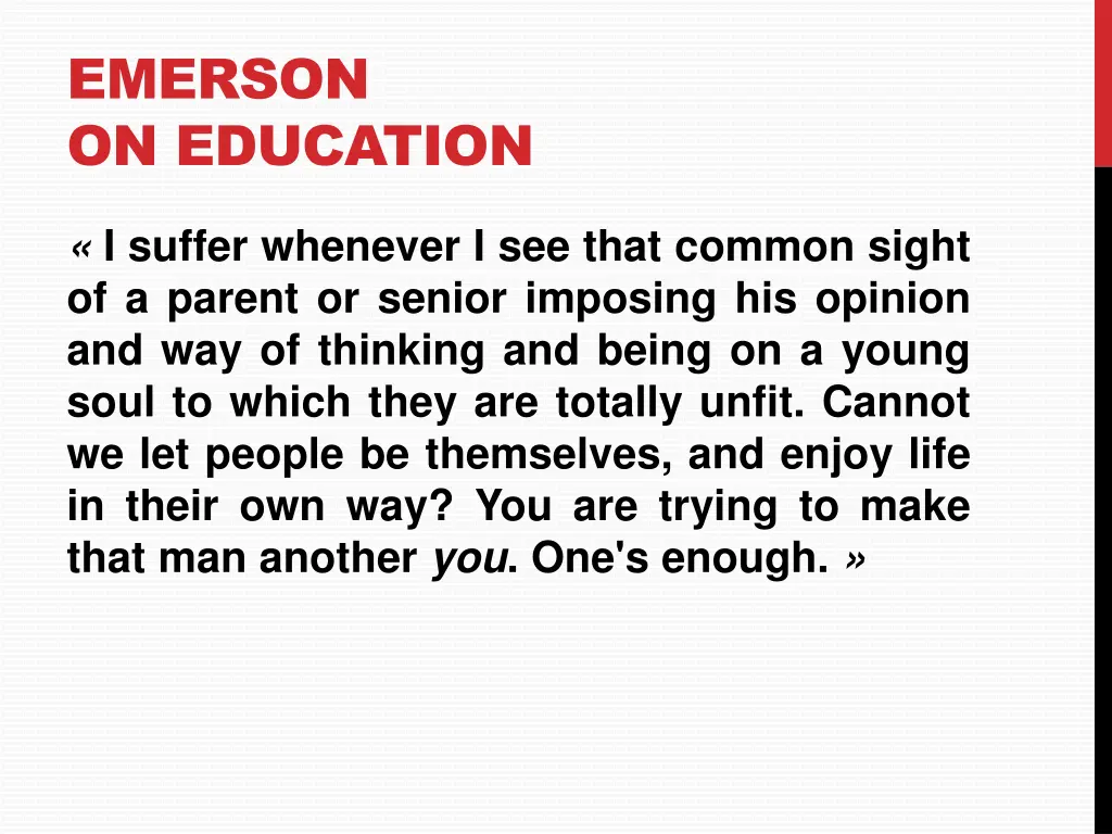 emerson on education 2