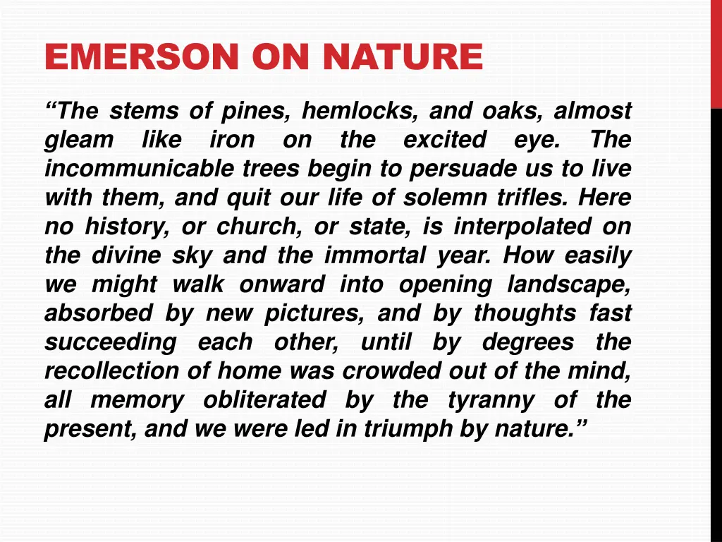 emerson on nature