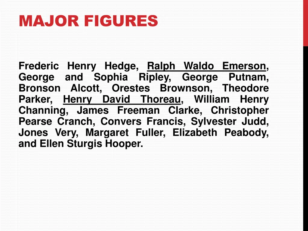 major figures