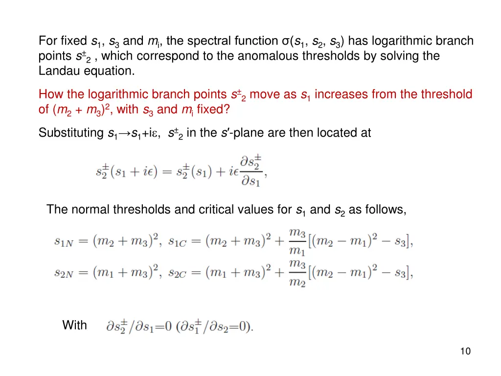 for fixed s 1 s 3 and m i the spectral function