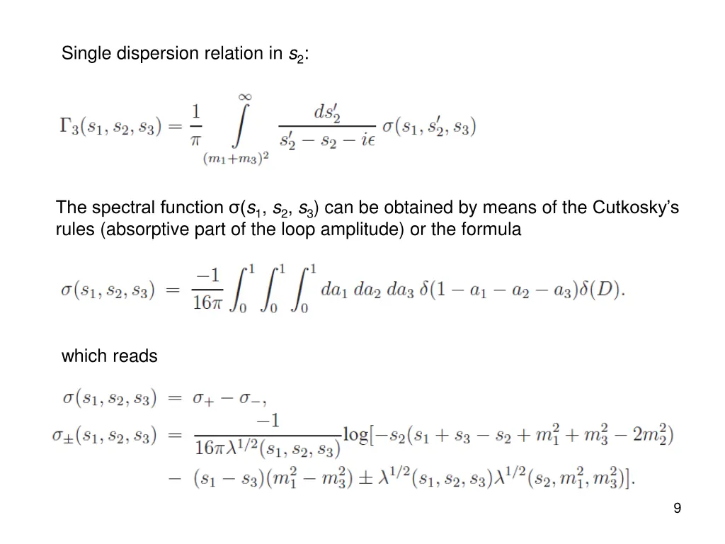 single dispersion relation in s 2