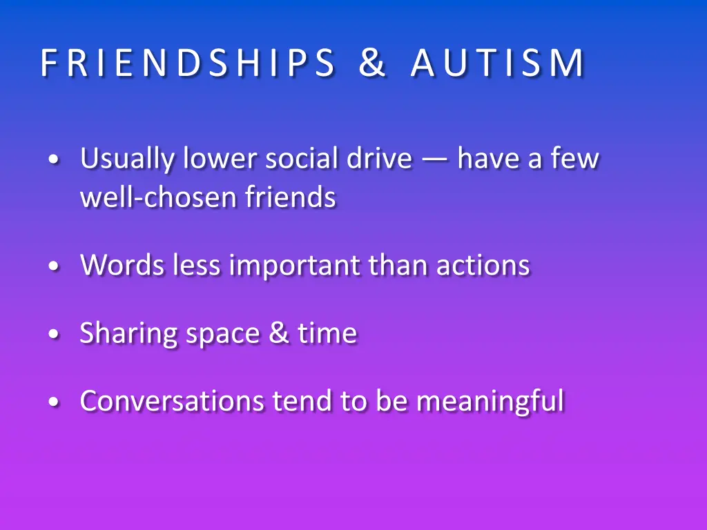 friendships autism