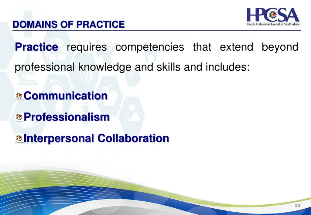 domains of practice