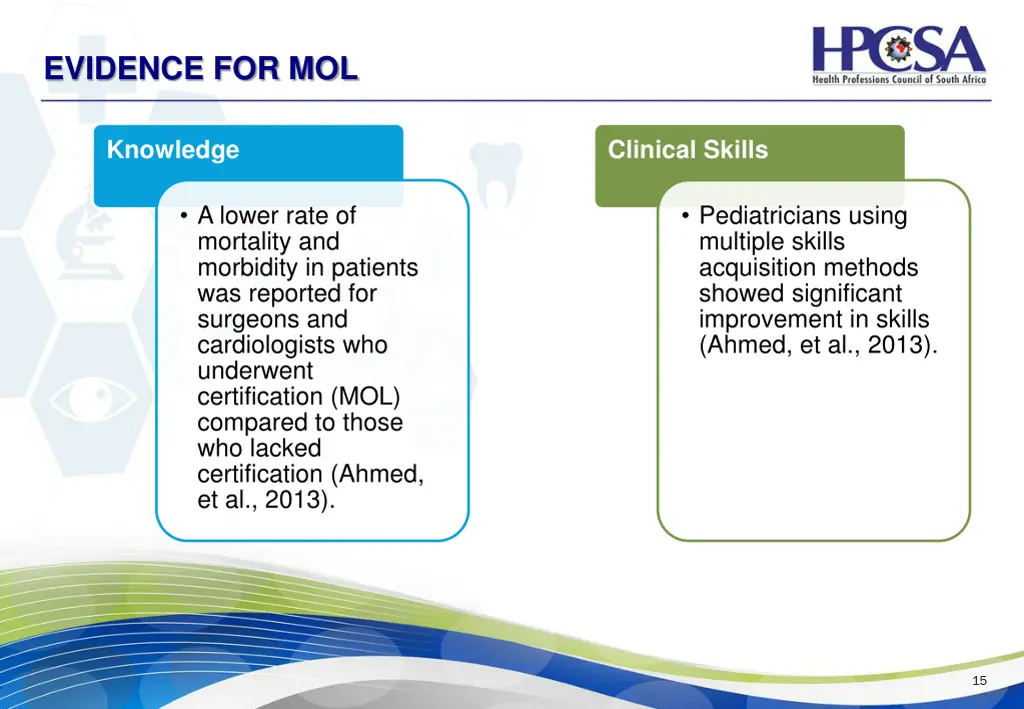 evidence for mol