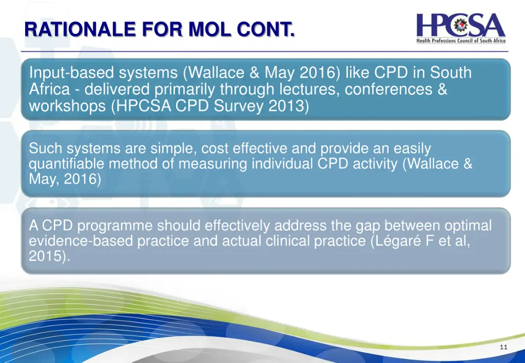 rationale for mol cont