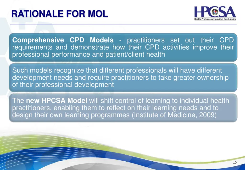 rationale for mol