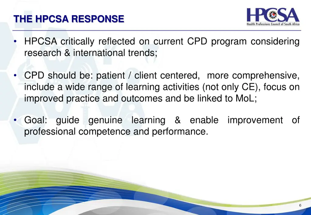 the hpcsa response