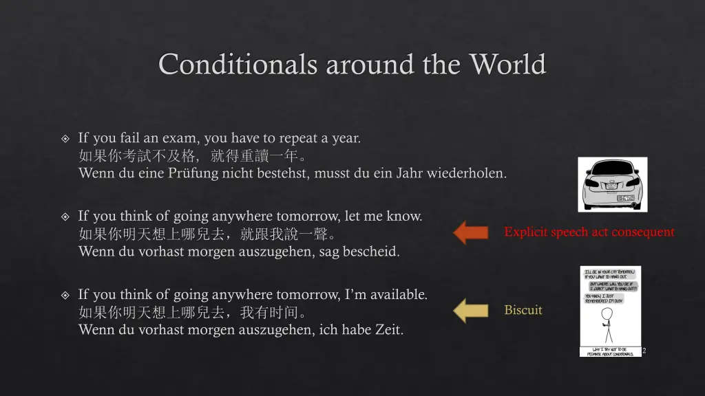 conditionals around the world 2