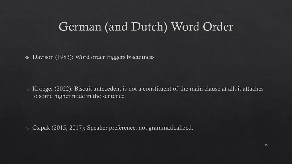 german and dutch word order 1