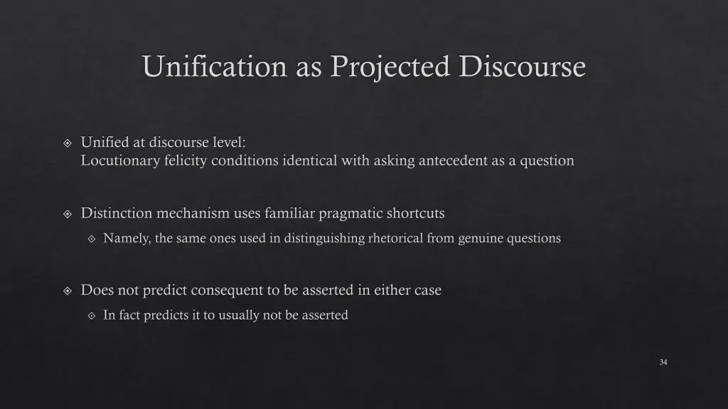 unification as projected discourse 1