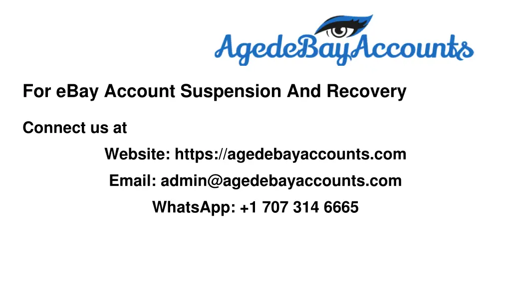 for ebay account suspension and recovery