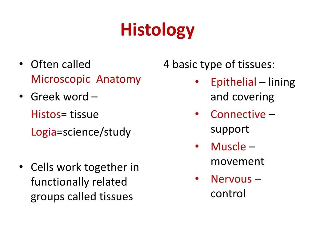 histology 1