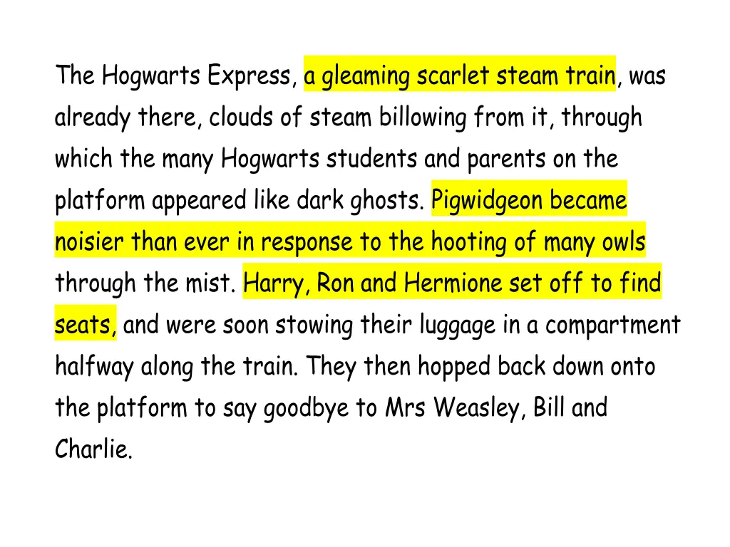 the hogwarts express a gleaming scarlet steam