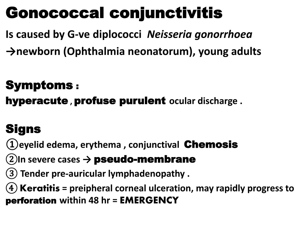 gonococcal gonococcal conjunctivitis