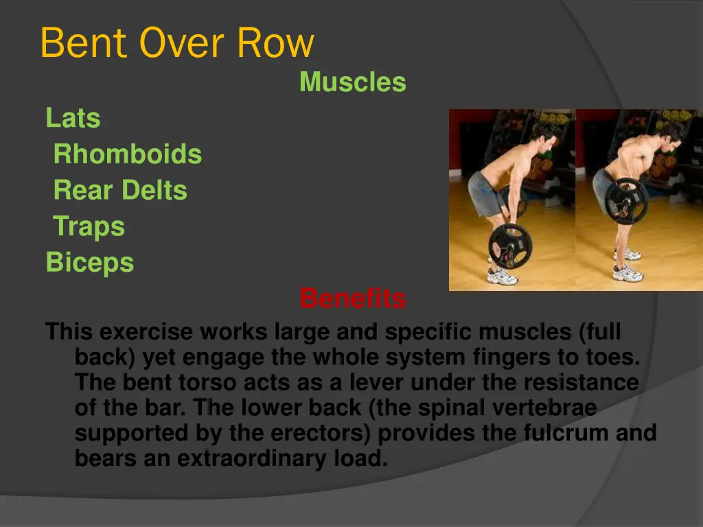 bent over row