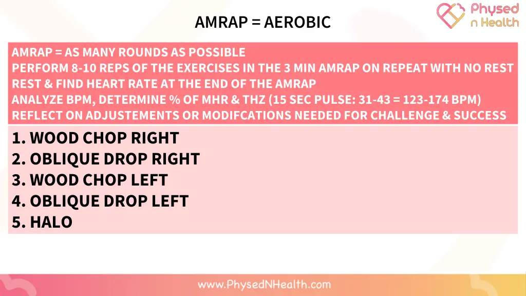 amrap aerobic