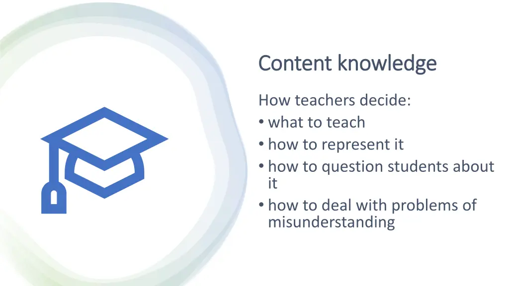 content knowledge content knowledge