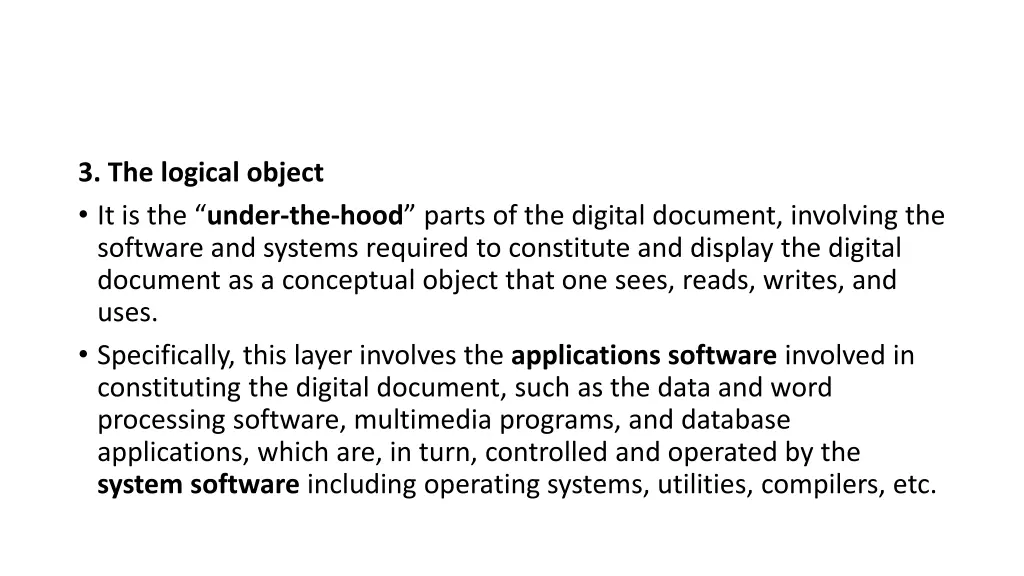 3 the logical object it is the under the hood