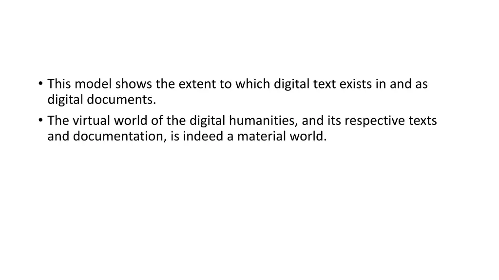 this model shows the extent to which digital text