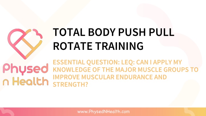 total body push pull rotate training