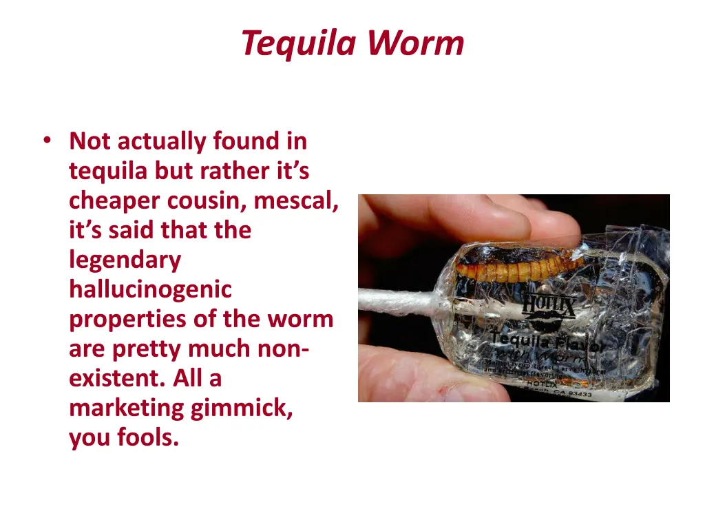 tequila worm