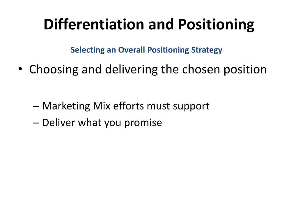 differentiation and positioning 6