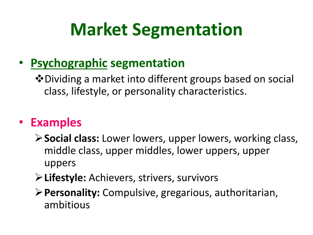 market segmentation 4