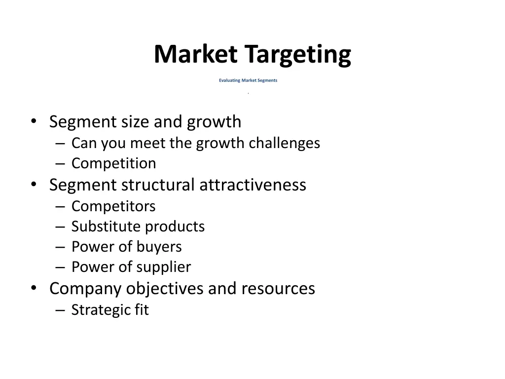 market targeting 1