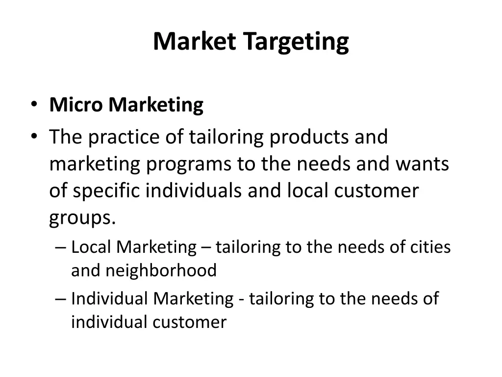 market targeting 7